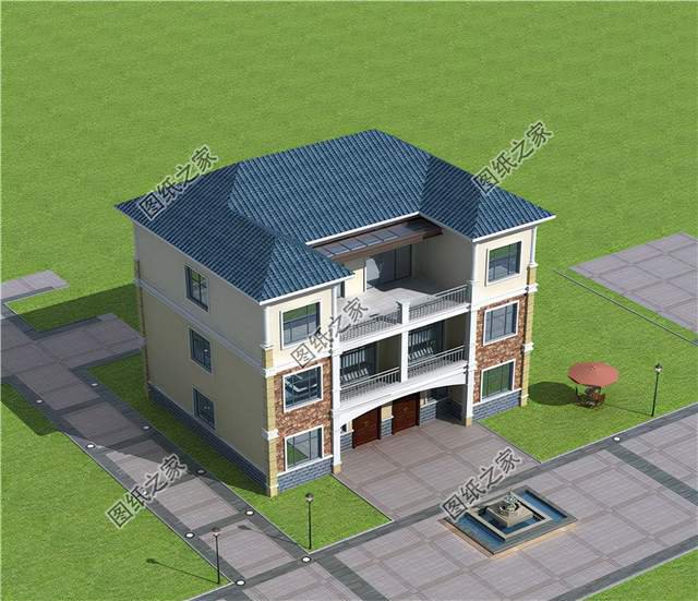 雙拼兄弟別墅設(shè)計(jì)圖，家里兩兄弟感情好，蓋雙拼最合適