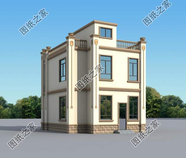 小戶型別墅設(shè)計圖，兩間房型功能齊全，非常實用