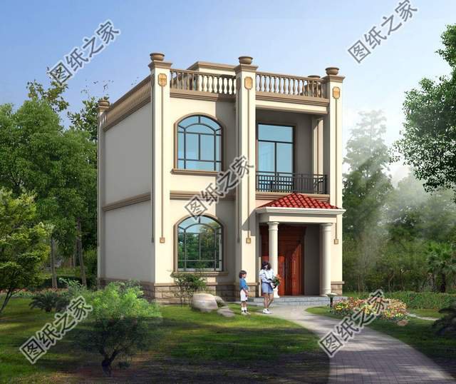 小戶型別墅設(shè)計圖，兩間房型功能齊全，非常實用