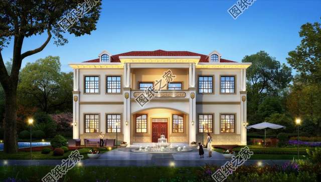 歐式雙層別墅設(shè)計(jì)圖，大氣又內(nèi)斂，量身定制的好房型