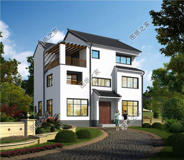 新中式三層自建房圖紙，不過時的設(shè)計，在老家建一棟揚(yáng)名百年