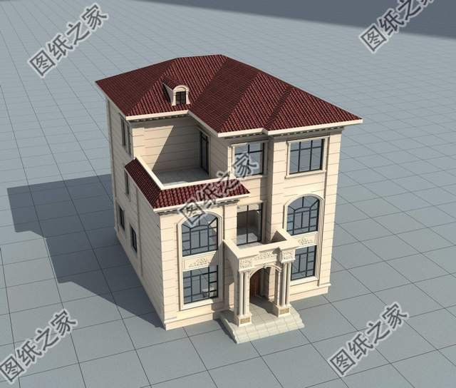 歐式豪華別墅設(shè)計(jì)圖，尊貴典雅，無(wú)限享受