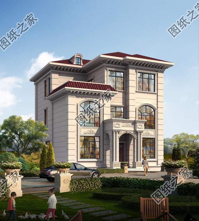 歐式豪華別墅設(shè)計(jì)圖，尊貴典雅，無(wú)限享受