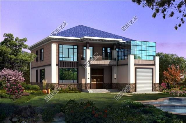 鄉(xiāng)村自建房車庫設(shè)計，簡潔美觀，給人以親切感