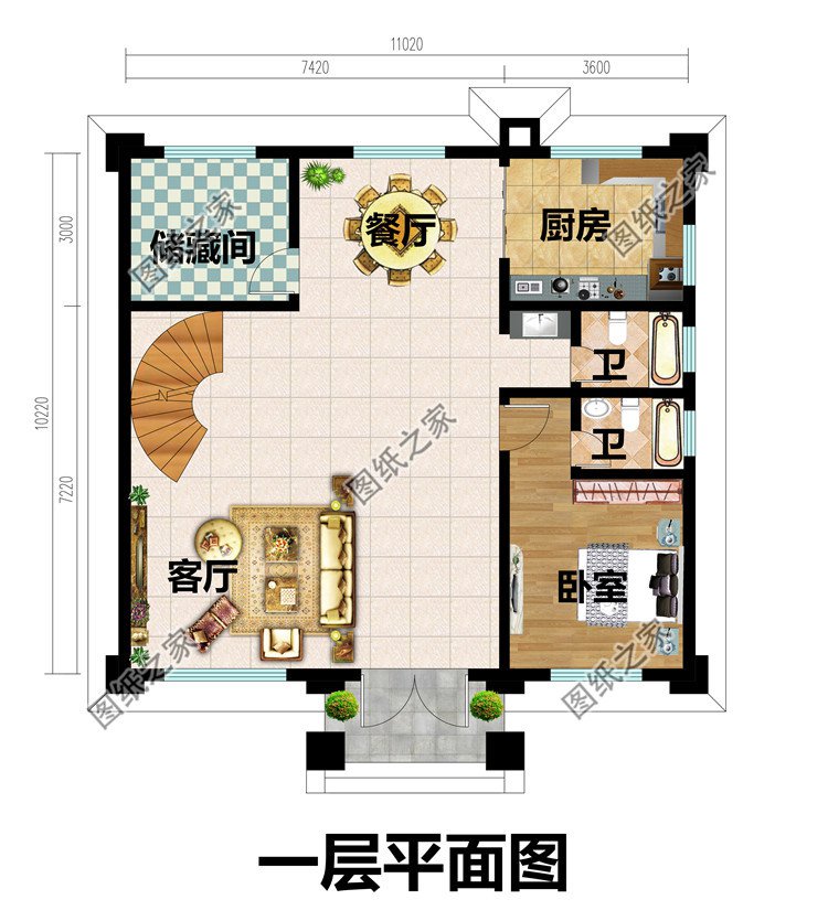 11X10米三層農(nóng)村自建房