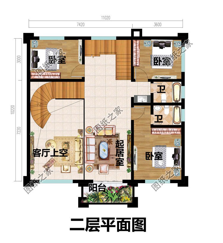 11X10米三層農(nóng)村自建房