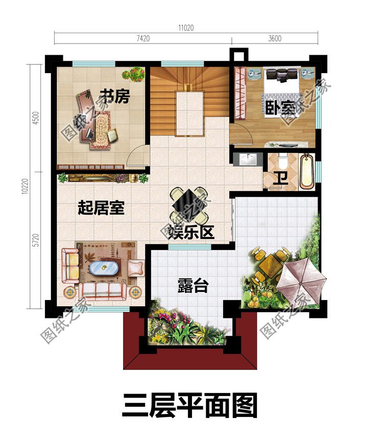 11X10米三層農(nóng)村自建房