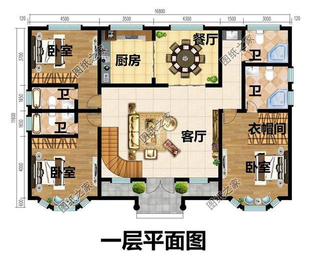 對(duì)稱(chēng)性歐式二層別墅，這房子可真有氣勢(shì)，簡(jiǎn)直是個(gè)小宮殿