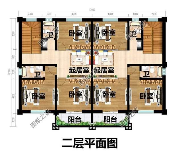 兄弟三層雙拼房設(shè)計(jì)圖，鄉(xiāng)村別墅還可以這建看到效果圖就愛(ài)了