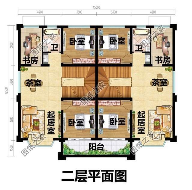 兄弟三層雙拼房設(shè)計(jì)圖，鄉(xiāng)村別墅還可以這建看到效果圖就愛(ài)了