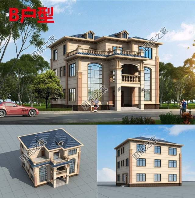 鄉(xiāng)村別墅設(shè)計圖，超豪華的三層別墅，讓家人的生活越來越舒適