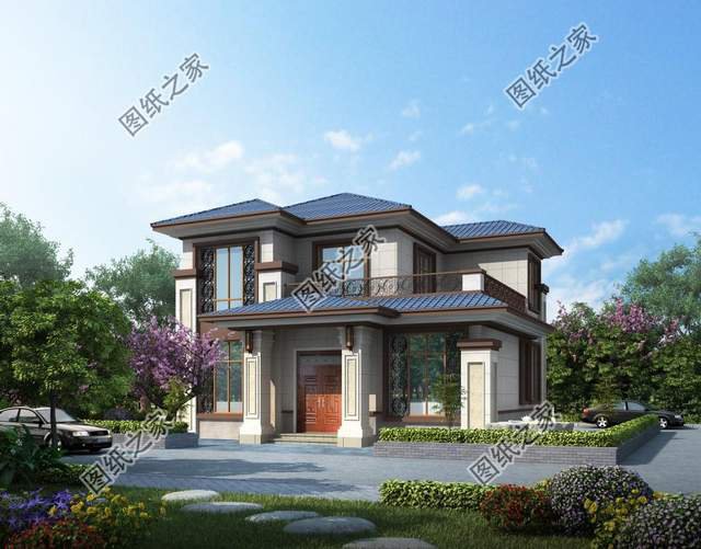 鄉(xiāng)村二層別墅設(shè)計(jì)，屋內(nèi)布局合理，造價(jià)約15w您不心動(dòng)？