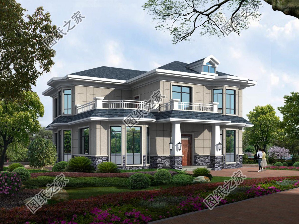 占地150二層別墅設(shè)計，夢想鄉(xiāng)村生活的標配，父母親和小孩都愛