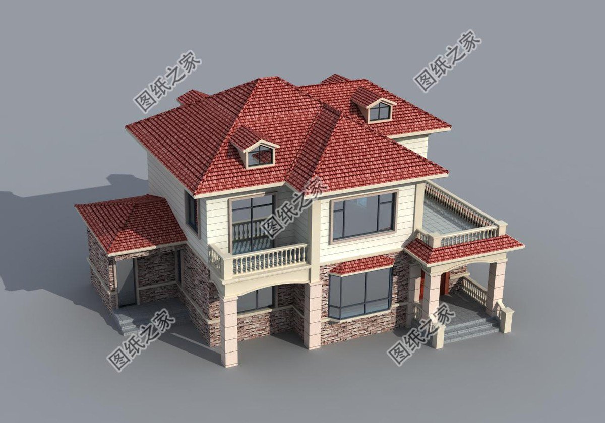 占地150二層別墅設(shè)計，夢想鄉(xiāng)村生活的標配，父母親和小孩都愛