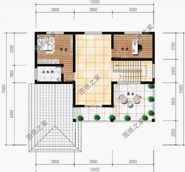 鄉(xiāng)村二層小洋樓設(shè)計，造型方正，層次多變，外觀豪華大氣