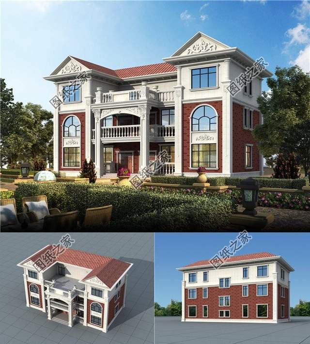 雙拼兄弟自建房設(shè)計(jì)，鄉(xiāng)村歐式別墅，穩(wěn)穩(wěn)地成為人生贏家