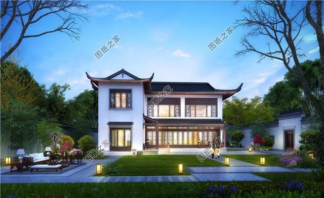 仿古別墅設計，震撼感撲面而來，顛覆您對農(nóng)村自建房的認知