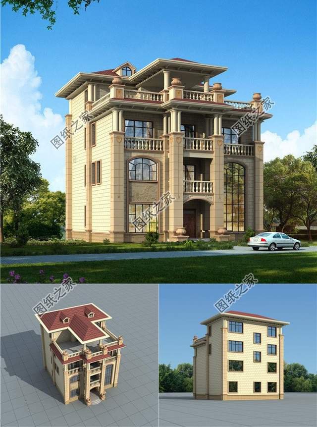 農(nóng)村三層半樓圖紙，外型優(yōu)雅時尚，建房者們看得津津有味