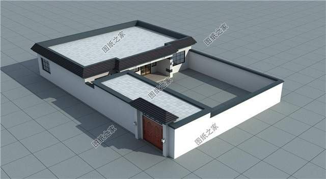 一層現(xiàn)代別墅，L型戶型，突出現(xiàn)代風(fēng)格特點(diǎn)，時(shí)尚前衛(wèi)