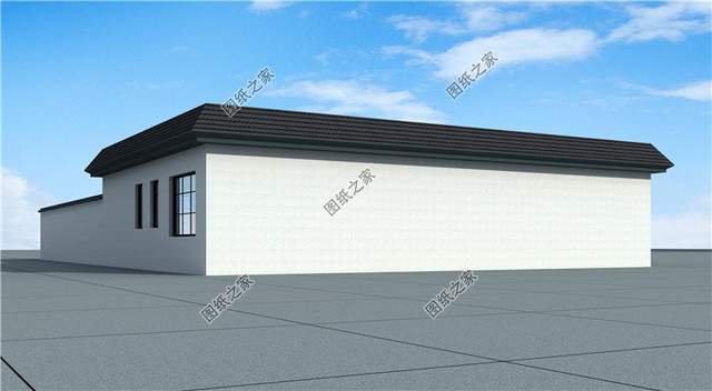 一層現(xiàn)代別墅，L型戶型，突出現(xiàn)代風(fēng)格特點(diǎn)，時(shí)尚前衛(wèi)