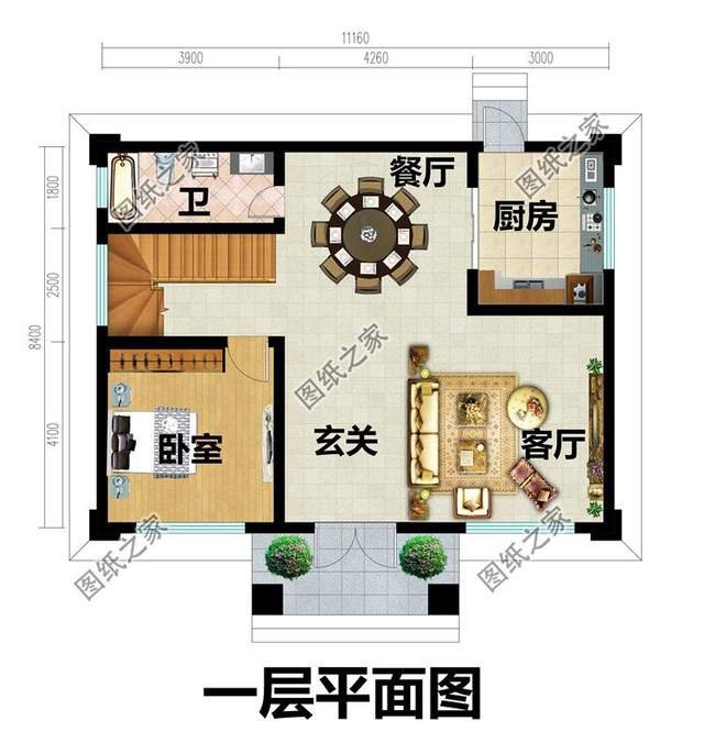 農(nóng)村磚混二層設(shè)計圖，有種復(fù)古感，歐式獨特的氛圍