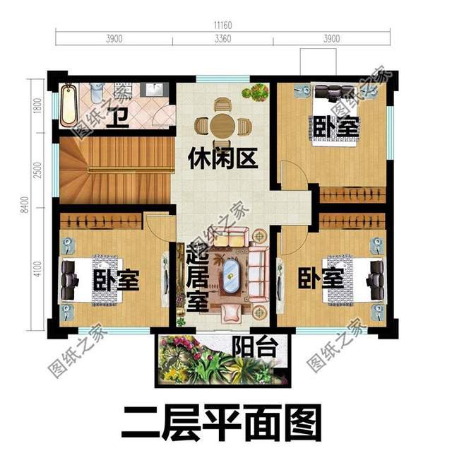 農(nóng)村磚混二層設(shè)計圖，有種復(fù)古感，歐式獨特的氛圍