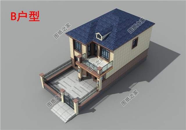 農(nóng)村磚混二層設(shè)計圖，有種復(fù)古感，歐式獨特的氛圍