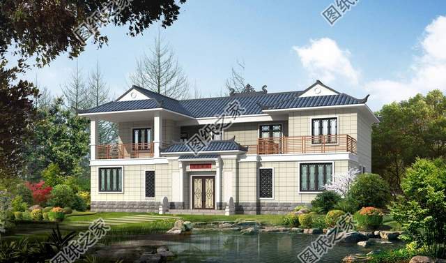 現(xiàn)代四合院別墅，住宅白墻黛瓦，淡雅寧靜