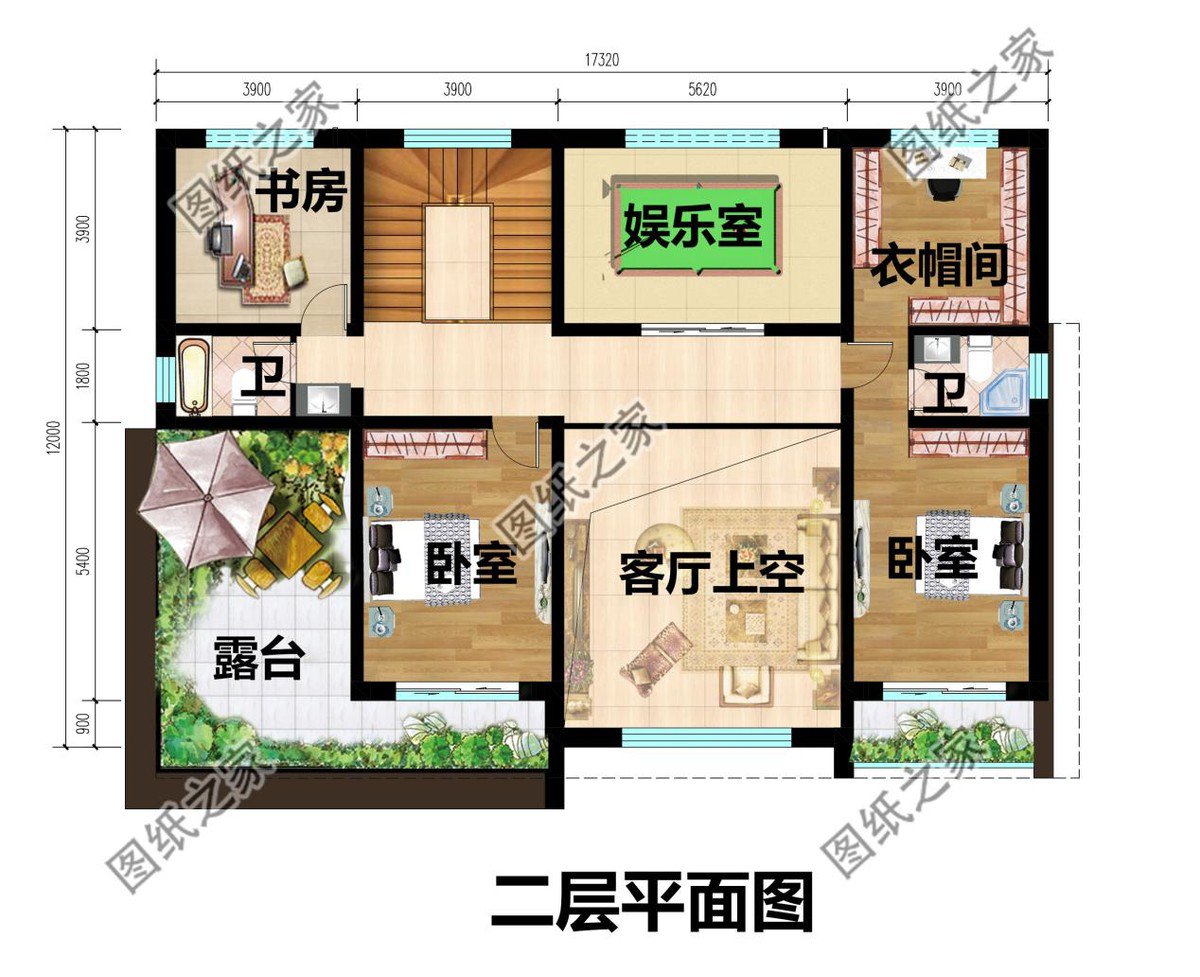 二層現(xiàn)代平屋頂別墅設(shè)計(jì)，大面積的露臺(tái)，居住會(huì)更舒適一些