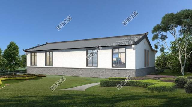 一層三合院農(nóng)村自建房，帶堂屋設(shè)計，超大互動空間