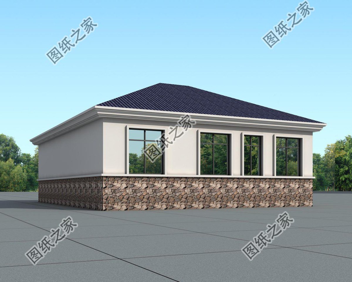 7字型農(nóng)村一層自建房，安詳歸家，給您田園享受