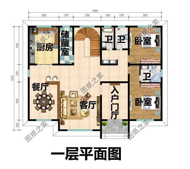 二層歐式農(nóng)村自建房設(shè)計，外觀造型唯美浪漫，白墻磚增添溫馨感