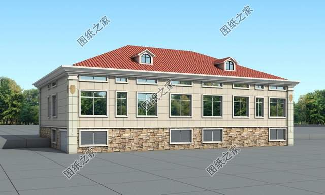 一層雙拼別墅設(shè)計(jì)圖，豐富的室內(nèi)空間配置，滿足您的生活起居