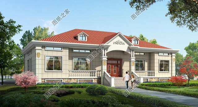 一層雙拼別墅設(shè)計(jì)圖，豐富的室內(nèi)空間配置，滿足您的生活起居