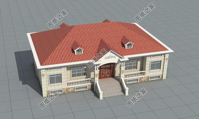 一層雙拼別墅設(shè)計(jì)圖，豐富的室內(nèi)空間配置，滿足您的生活起居