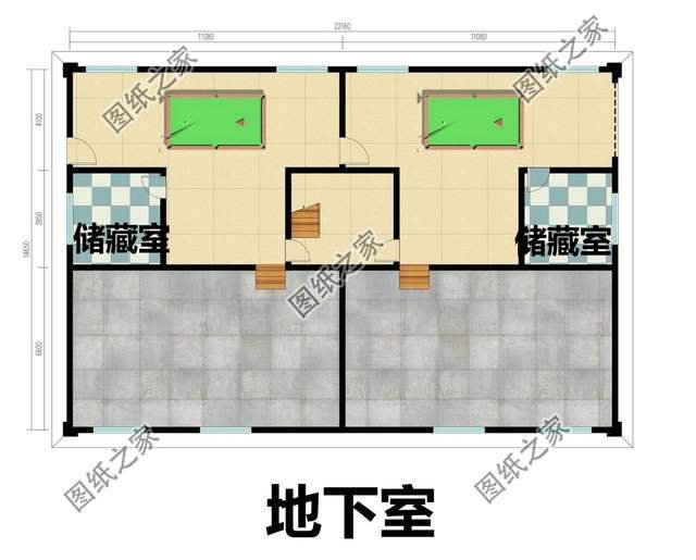 一層雙拼別墅設(shè)計(jì)圖，豐富的室內(nèi)空間配置，滿足您的生活起居