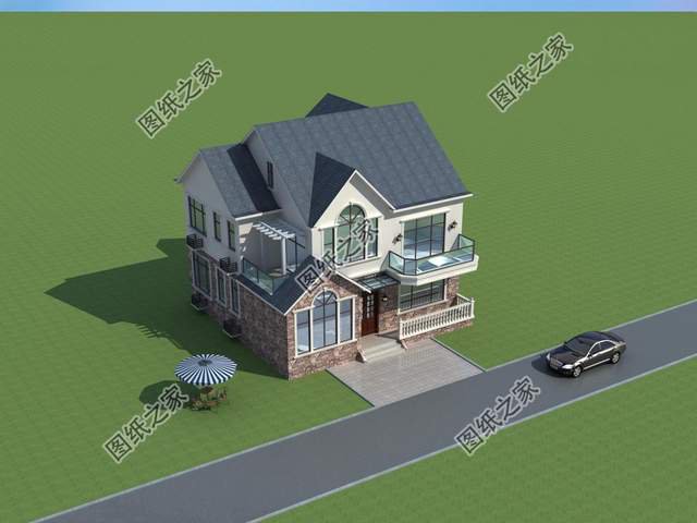 帶悶頂二層別墅設(shè)計，層次感十足，細(xì)節(jié)滿滿