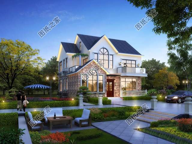 帶悶頂二層別墅設(shè)計，層次感十足，細(xì)節(jié)滿滿