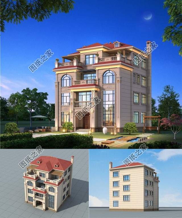 四層別墅設(shè)計(jì)圖，精雕細(xì)琢的高層設(shè)計(jì)展現(xiàn)霸氣側(cè)漏的氣勢