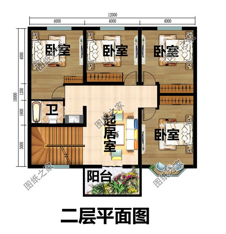 12x10三層別墅設(shè)計圖