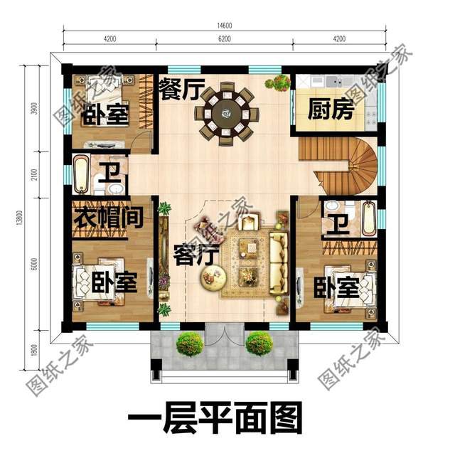 新中式二層別墅設(shè)計，樸素淡雅的設(shè)計風(fēng)格，突出中式的沉靜氛圍