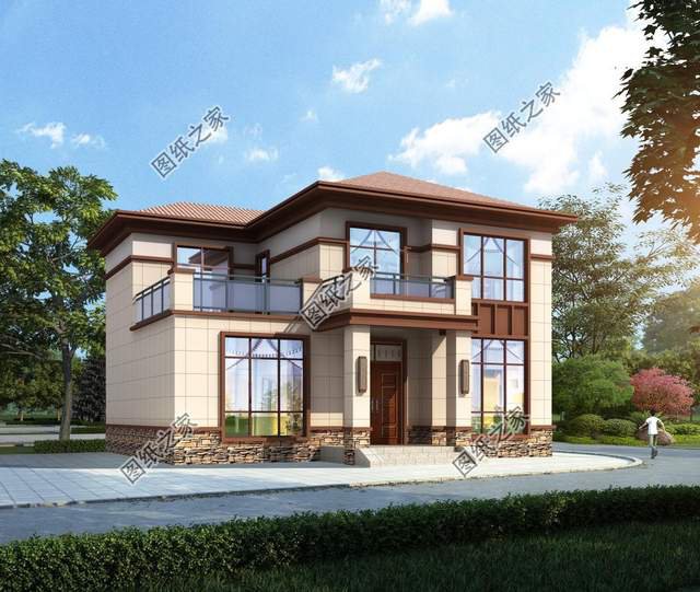 簡約三開間二層別墅，二樓小露臺，閑坐聊天好不愜意