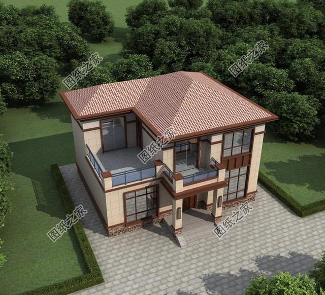 簡約三開間二層別墅，二樓小露臺，閑坐聊天好不愜意