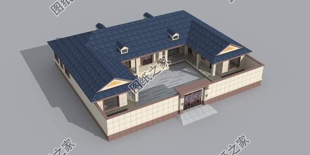 大戶型一層別墅帶庭院設(shè)計(jì)，他鄉(xiāng)縱有當(dāng)頭月，不及家鄉(xiāng)一盞燈