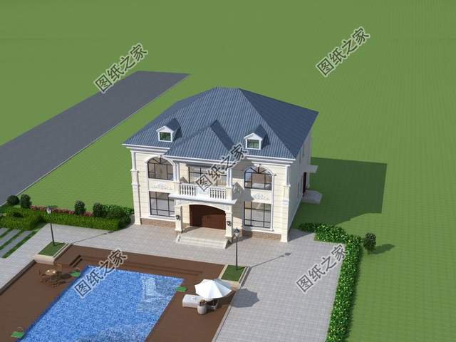 二層農(nóng)村自建房，白潔如畫(huà)，仿佛一棟小宮殿