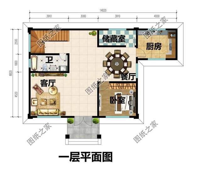 二層平屋頂別墅設(shè)計，屋頂花園非常寬敞，在這里休息肯定十分舒適