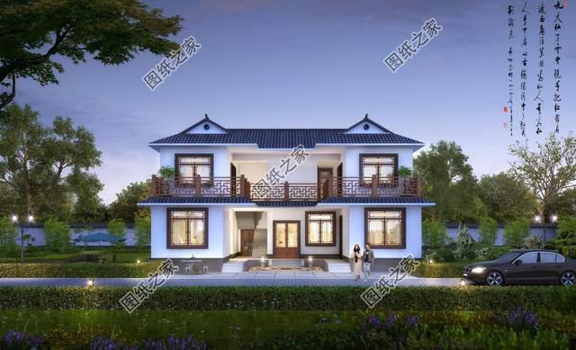 農(nóng)村二層三合院別墅設(shè)計(jì)，充滿家的感覺(jué)，居住更為舒適