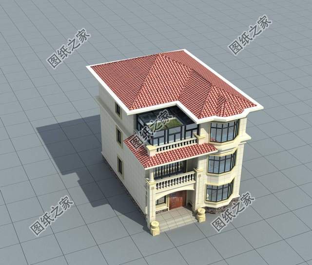 現(xiàn)代簡約三層自建房設(shè)計(jì)，帶陽光房配置，別有一番天地