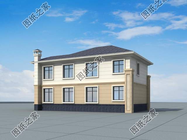 二層帶堂屋別墅設計圖，擺脫平凡無聊的生活，向往簡單自然的空間