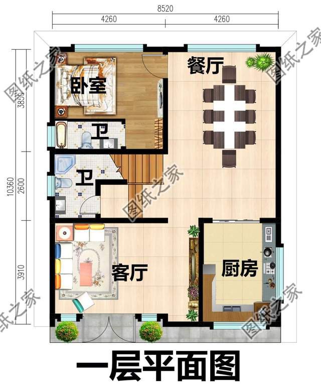 農(nóng)村二層小戶型自建房，設(shè)計精美美觀，小面積也能有舒適的感覺